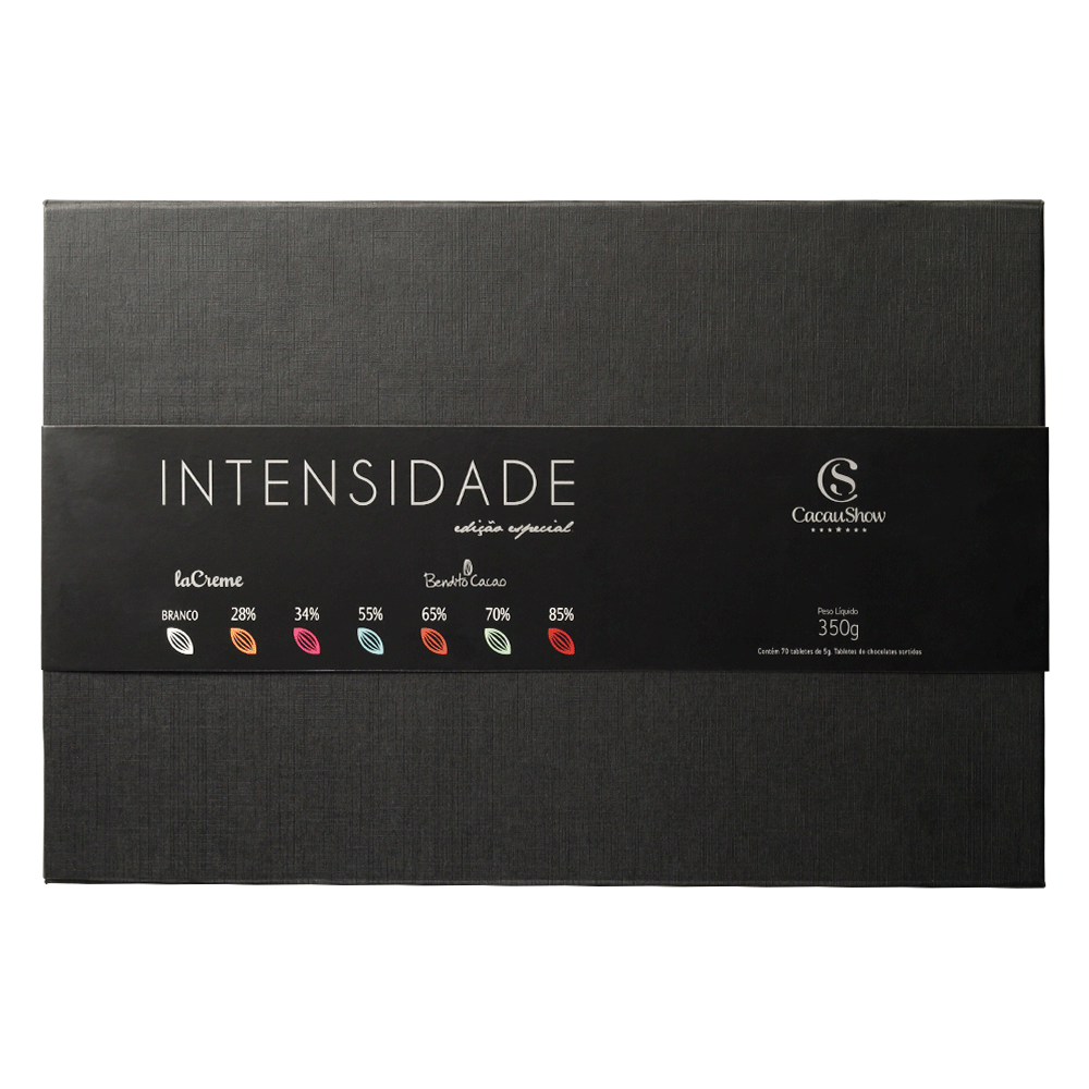 Caixa de Tabletes de Chocolate Intensidade 350g