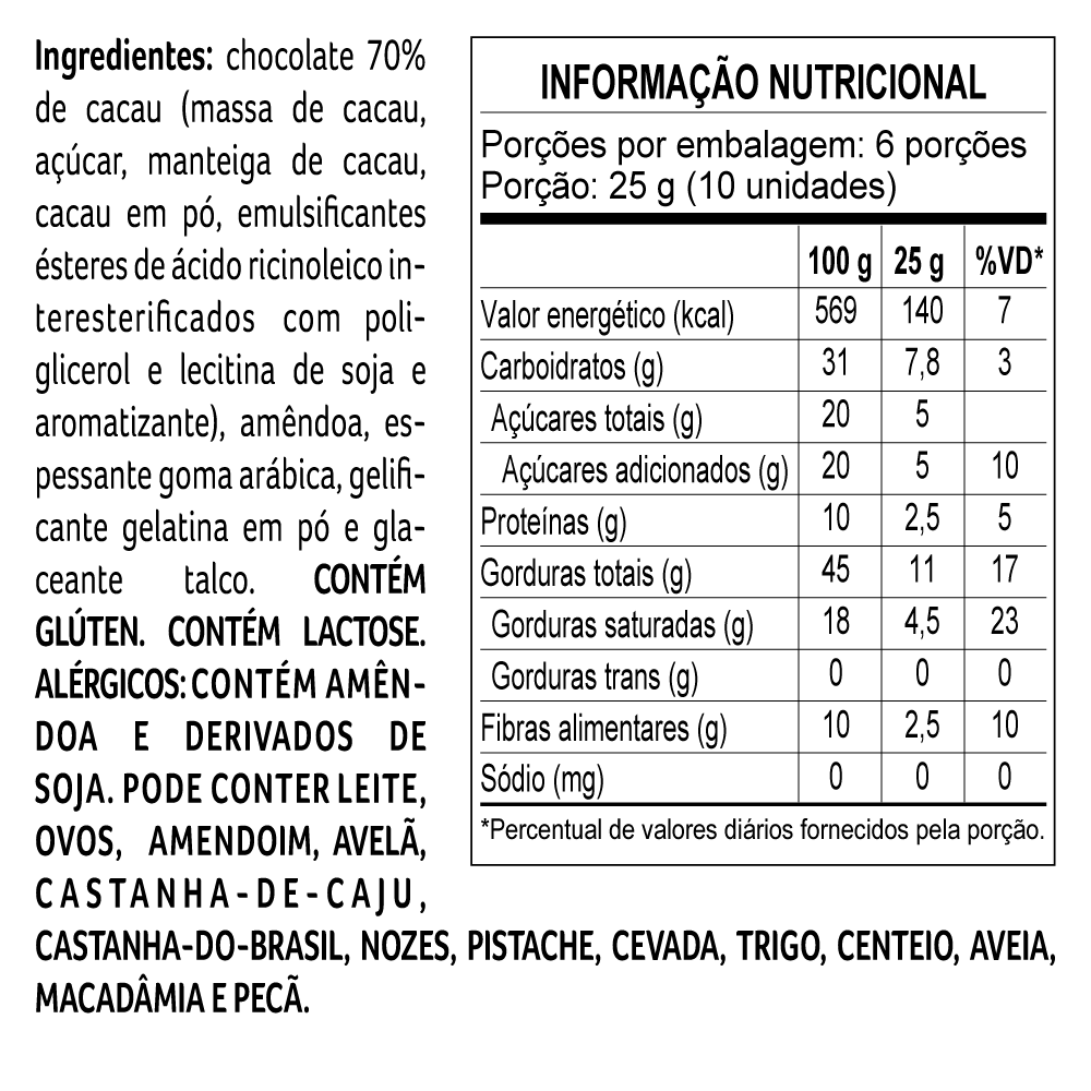 Drageado Bendito Cacao de Amêndoa 150g