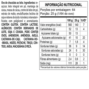 Ovo de Páscoa Clássicos ao Leite com Bombons 2kg