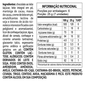 Drageados Clássicos ao Leite com Licor 150g