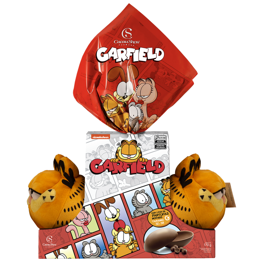 Ovo de Páscoa ao Leite Pantufa Garfield G 170g