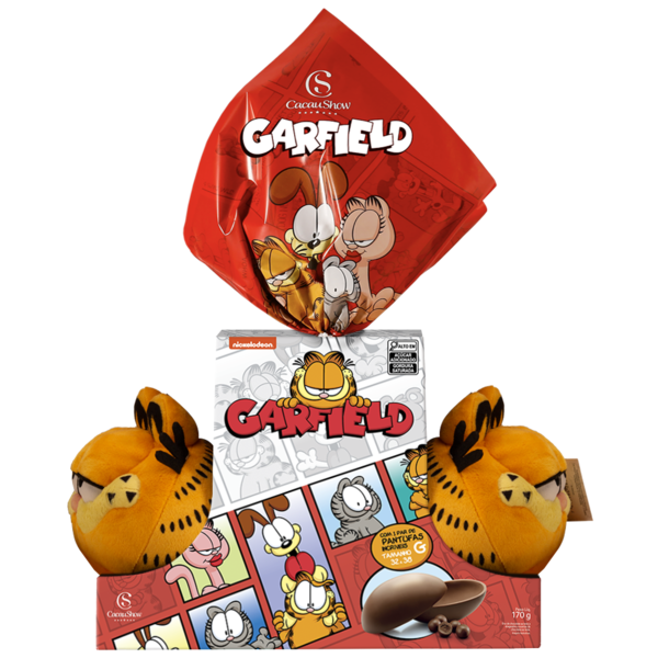 Ovo de Páscoa ao Leite Almofada com Tapa-Olho Garfield 170g