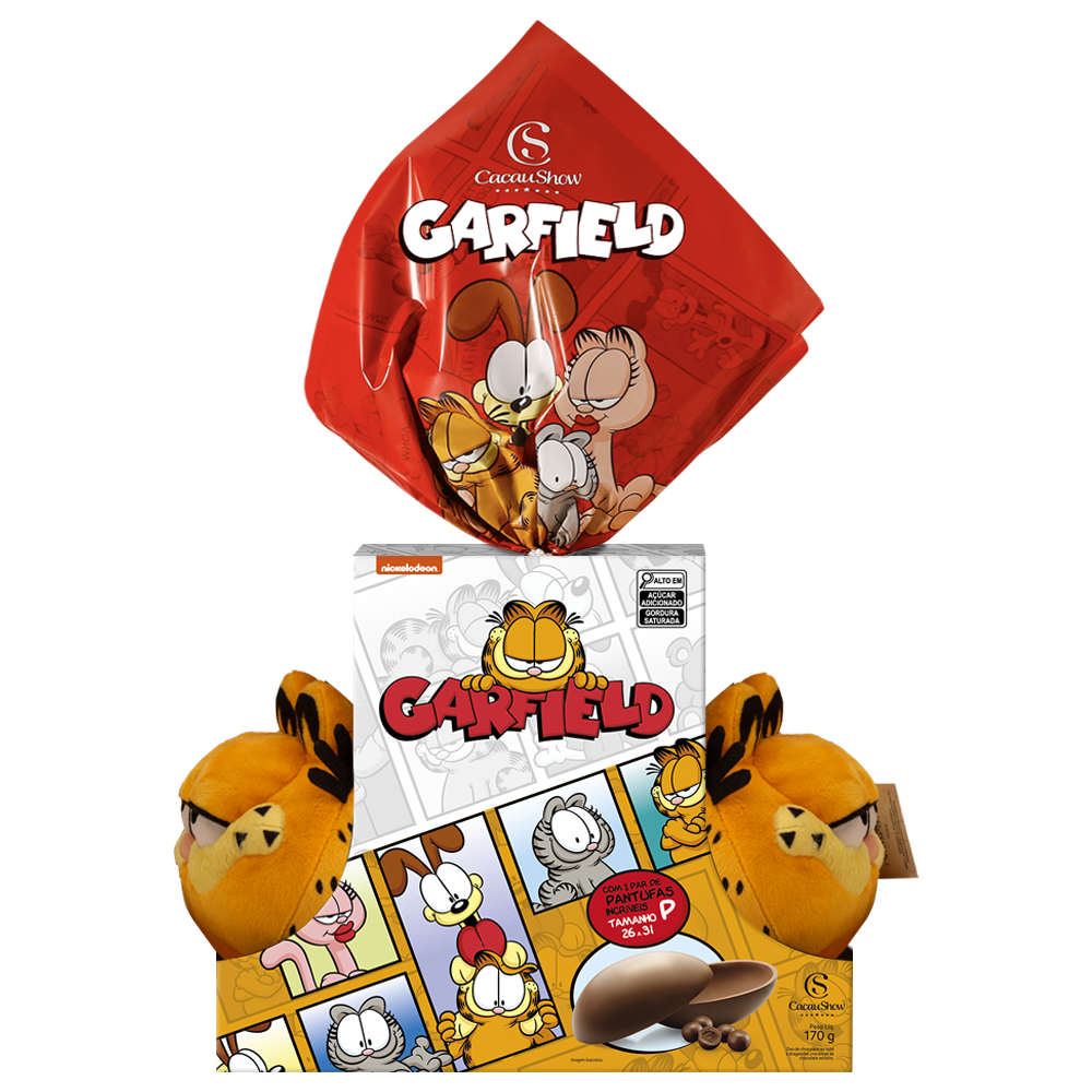 Ovo de Páscoa ao Leite Pantufa Garfield P 170g