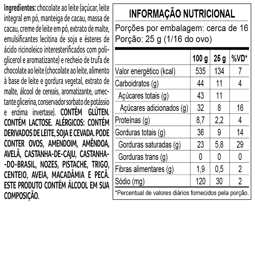 Ovo de Páscoa laCreme ao Leite Recheado 400g