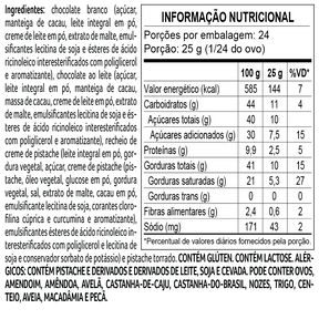 Ovo de Páscoa do Chef Pistache 600g