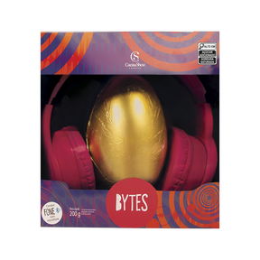 Ovo de Páscoa ao Leite Bytes Fone Rosa 200g