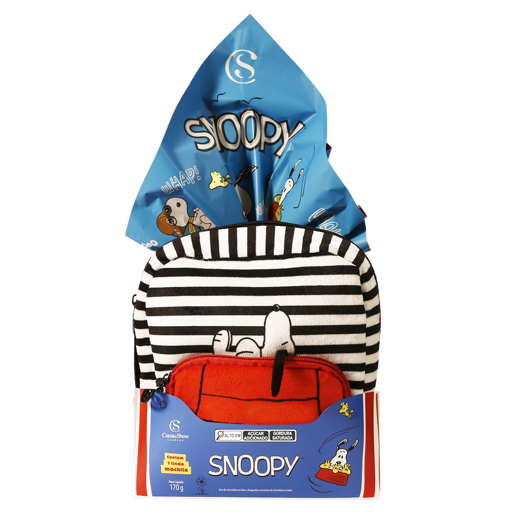 Ovo de Páscoa ao Leite Mochila Snoopy 170g